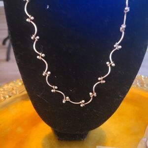 Sterling Stamped 925 Vintage Ball Link Necklace